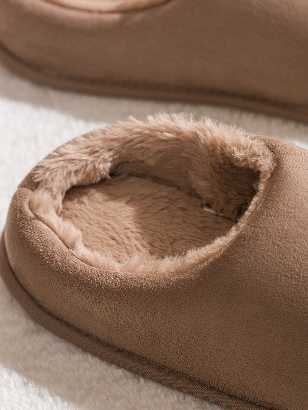 Kahverengi İçi Kürklü Erkek Ev Terliği-2