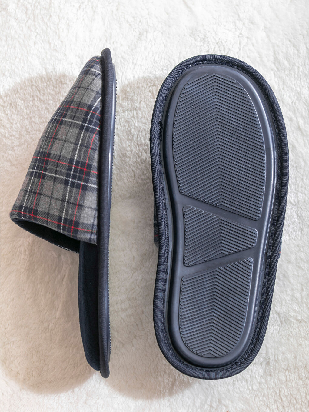 Karışık Ekose Desenli Erkek Ev Terliği-2