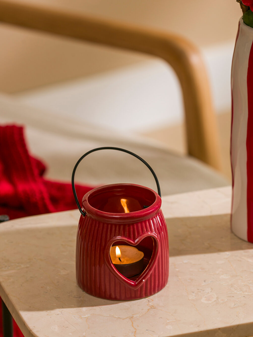 RED Candle Holder