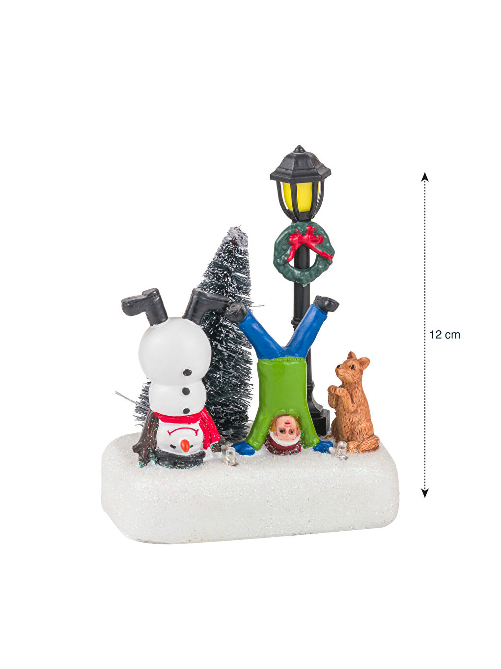 Karışık Yılbaşı Temalı Dekoratif Obje Işıklı 12 cm-5