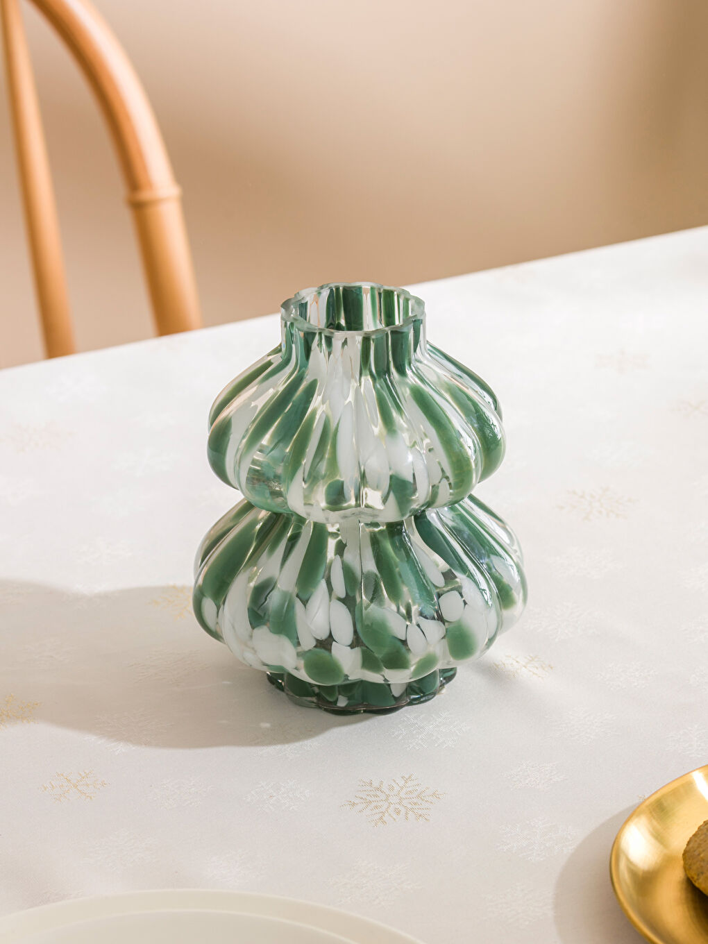 Karışık Dekoratif Cam Vazo 18 cm-1