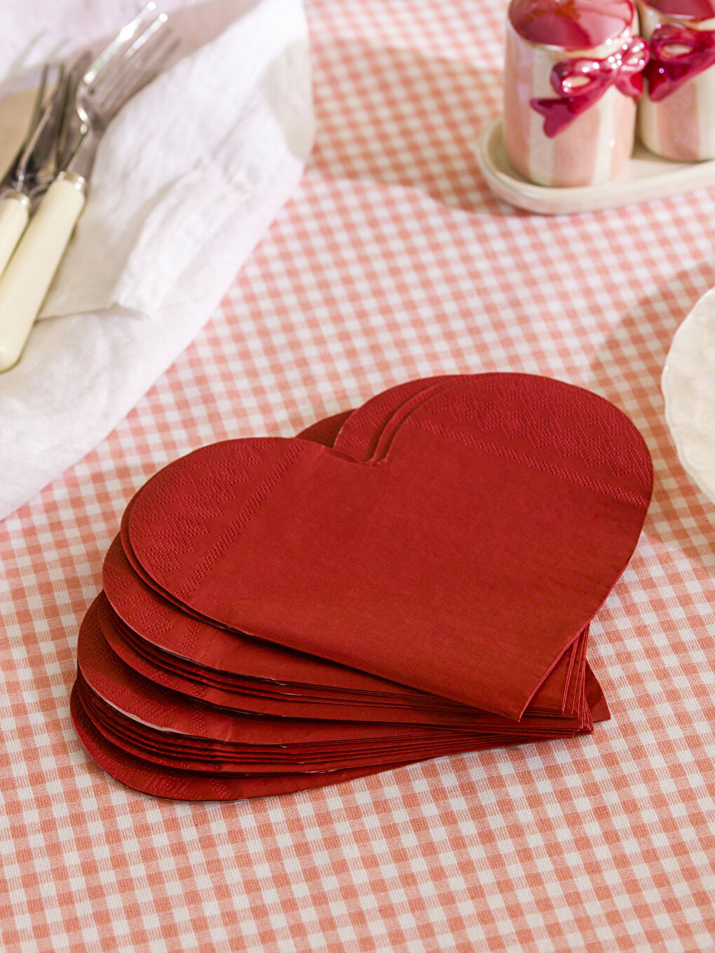 Heart Patterned Paper Napkin 20 Pack-1