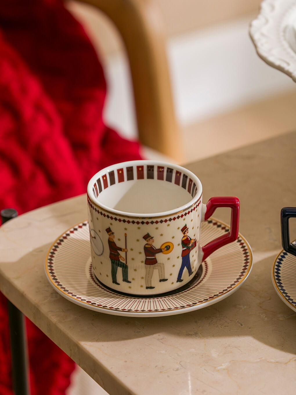 Karışık Baskılı 2 Kişilik Porselen Kahve Fincan Takımı 90 ml-1