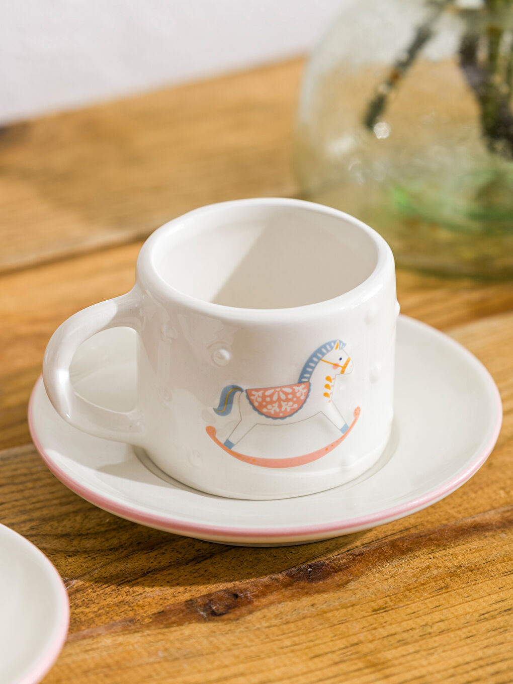 Karışık Baskılı 2 Kişilik Porselen Kahve Fincan Takımı 90 ml-2