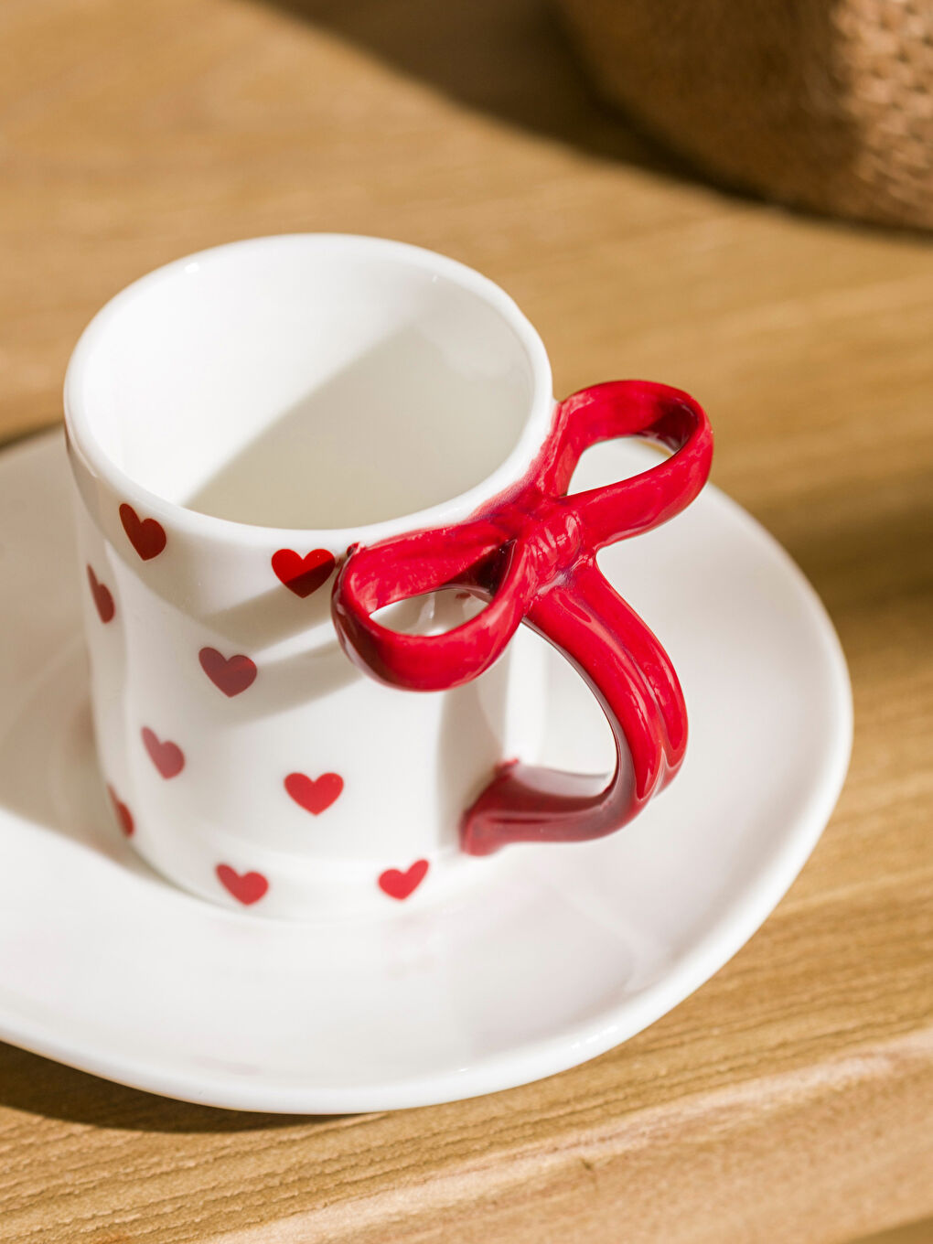 Karışık Kalp Desenli 2 Kişilik Kahve Fincan Takımı-1