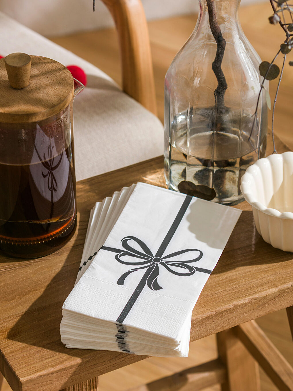 Bow Printed Paper Napkin 20 Pack-1