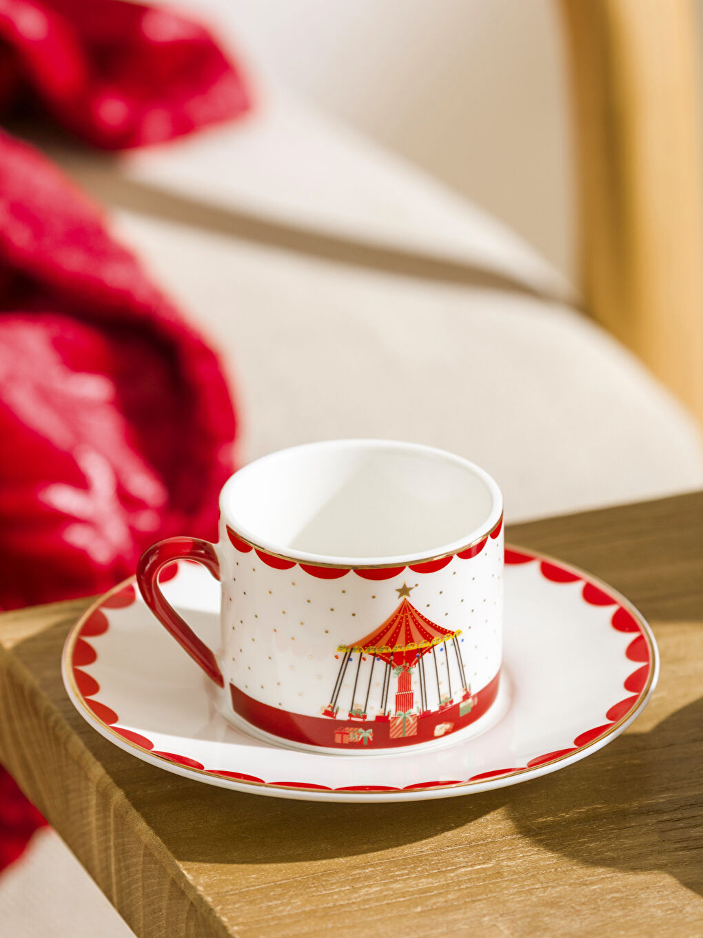 Karışık 2 Kişilik Porselen Kahve Fincan Takımı 90 ml-2