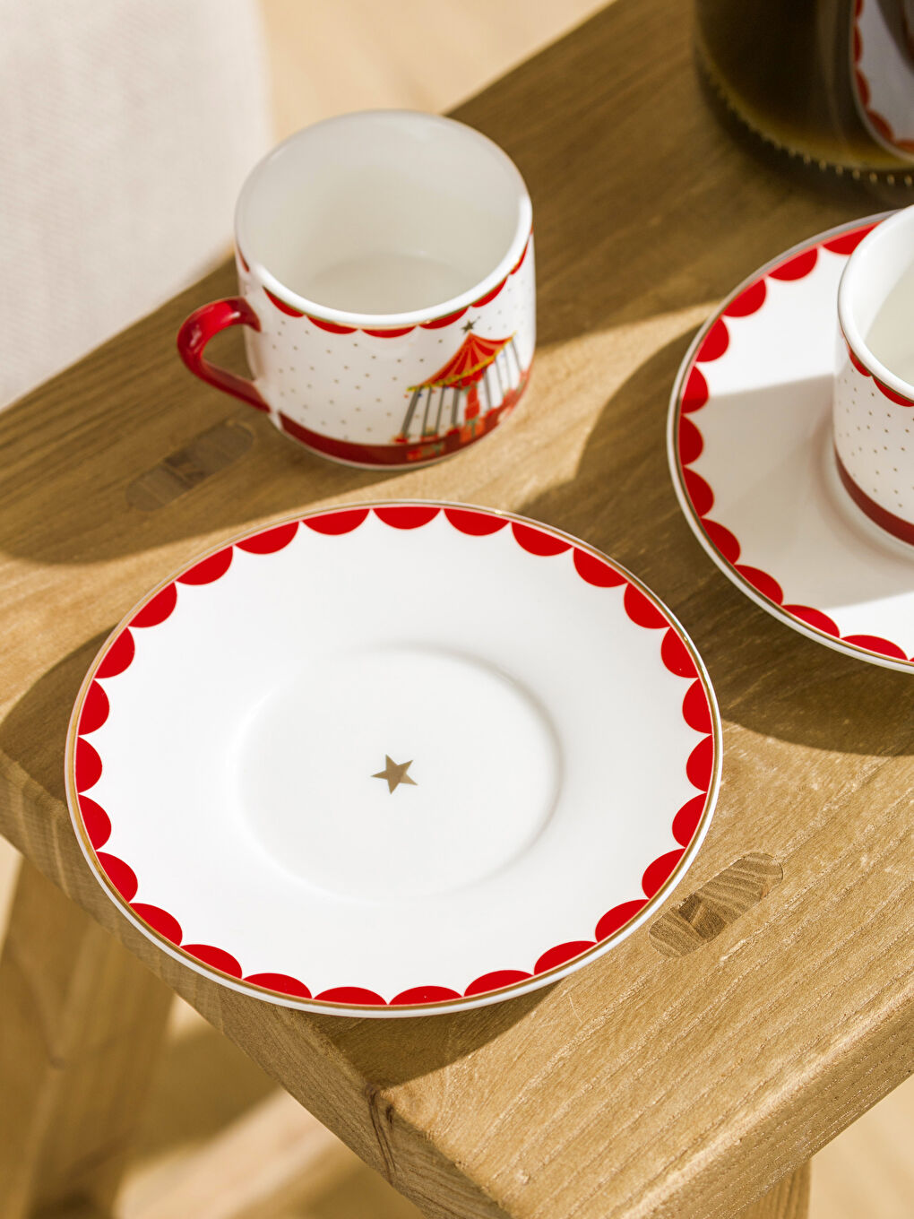 Karışık 2 Kişilik Porselen Kahve Fincan Takımı 90 ml-3