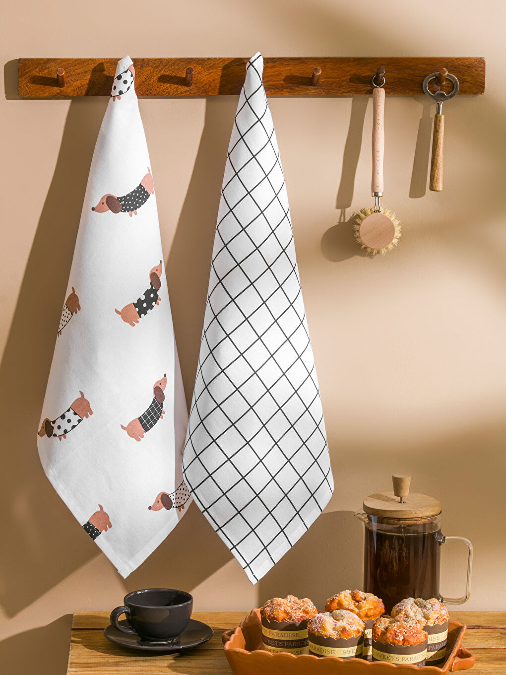 LCW HOME Štampana Kuhinjska Krpa 2 Komada 40x50 cm -W5EY91Z8-LQJ
