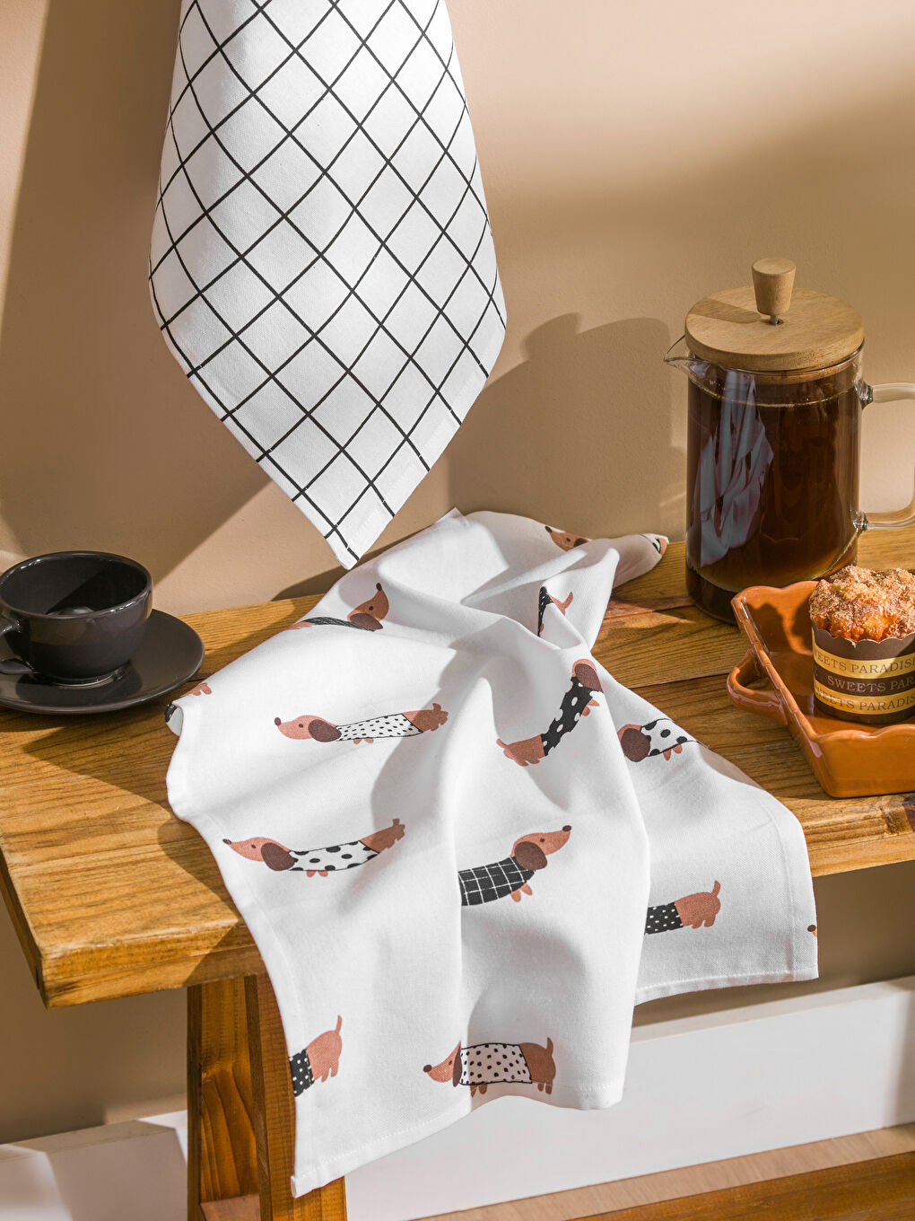 LCW HOME Štampana Kuhinjska Krpa 2 Komada 40x50 cm -W5EY91Z8-LQJ