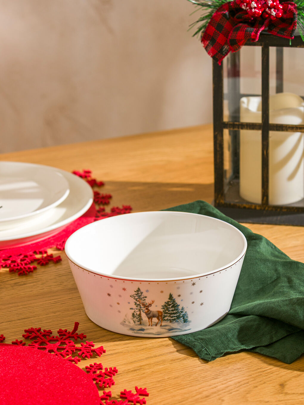 Printed Ceramic Salad Bowl 18 cm-1