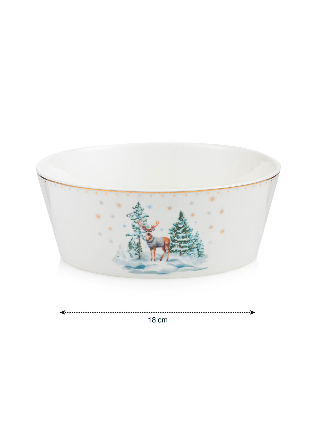 Printed Ceramic Salad Bowl 18 cm-3
