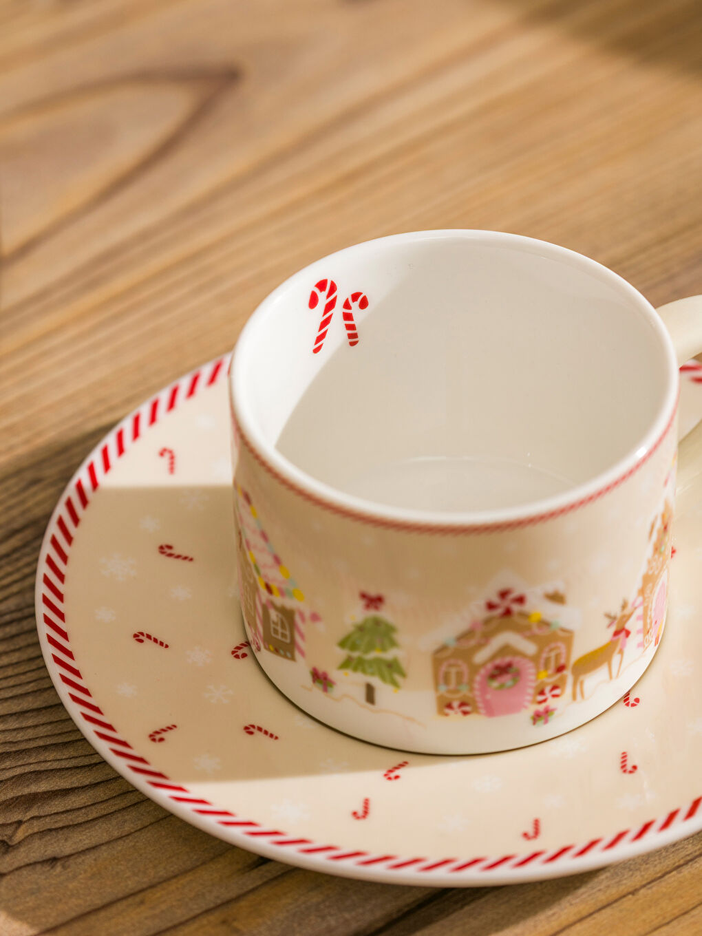 Printed 2 Person Porcelain Coffee Cup Set 115 ml-2