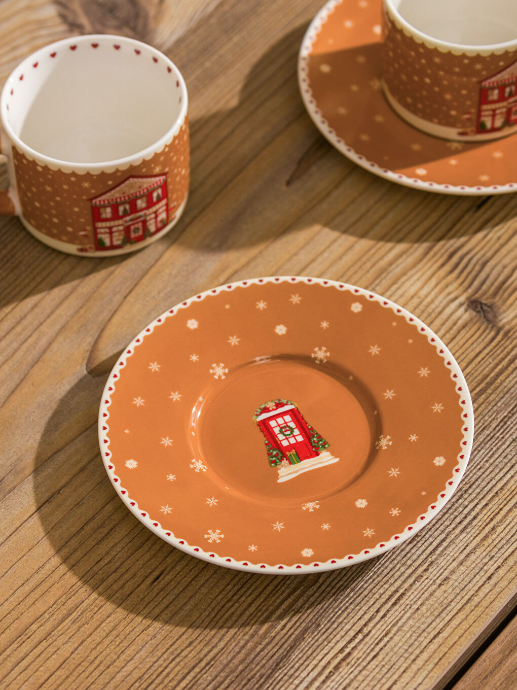 Tiskani porculanski set šalica za kavu za 2 osobe 90 ml-1