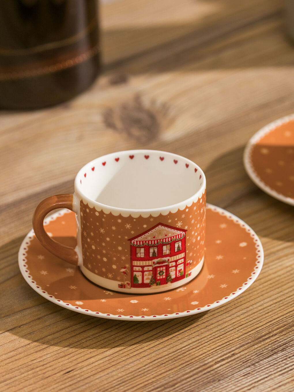 Tiskani porculanski set šalica za kavu za 2 osobe 90 ml-2