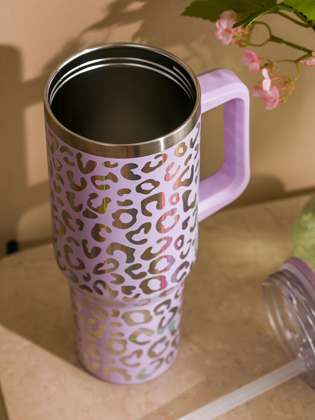 Straw Steel Thermos Water Bottle-3