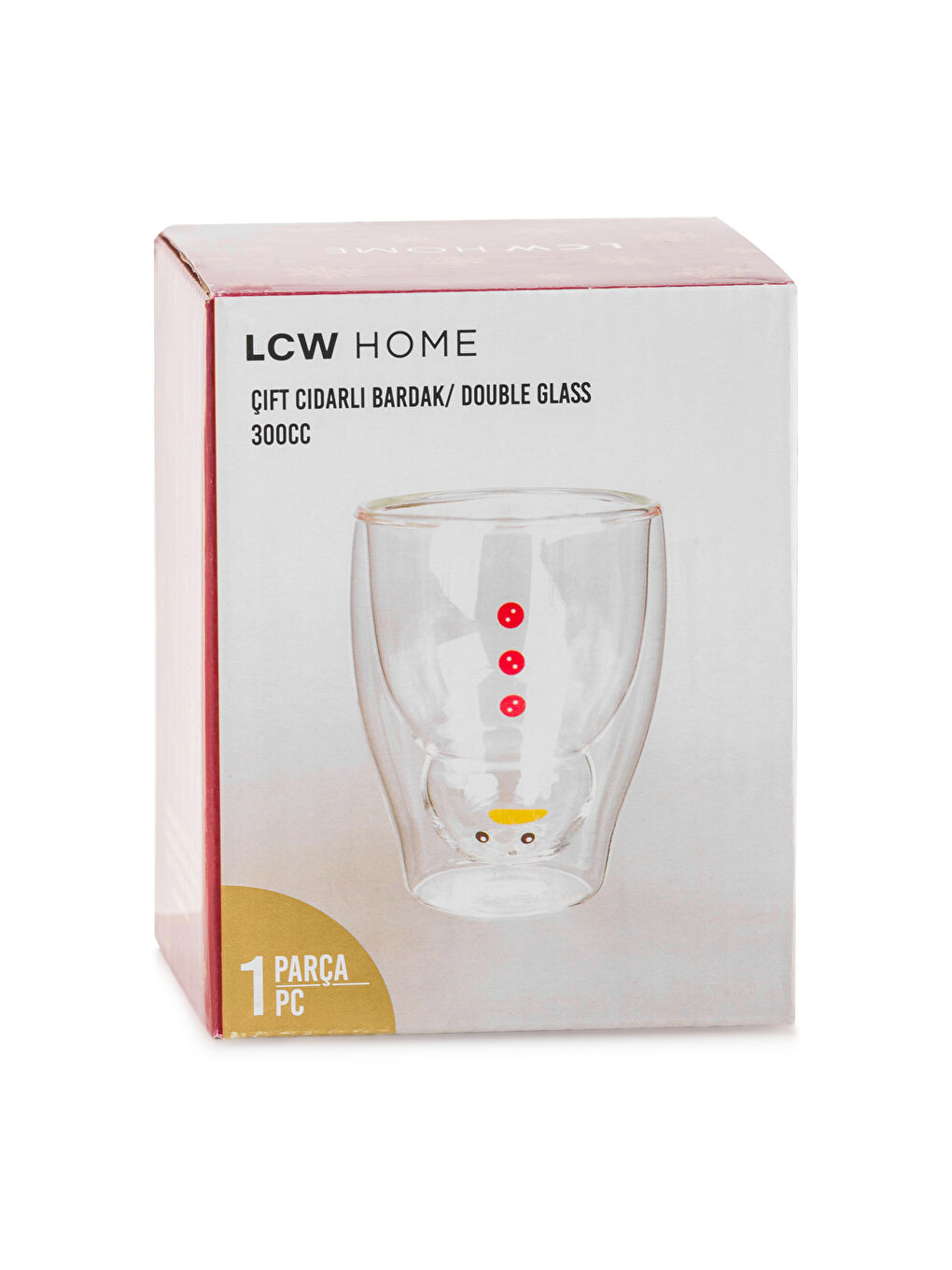 Renksiz Çİft Cidarlı Baskılı Cam Kupa 300 ml-3