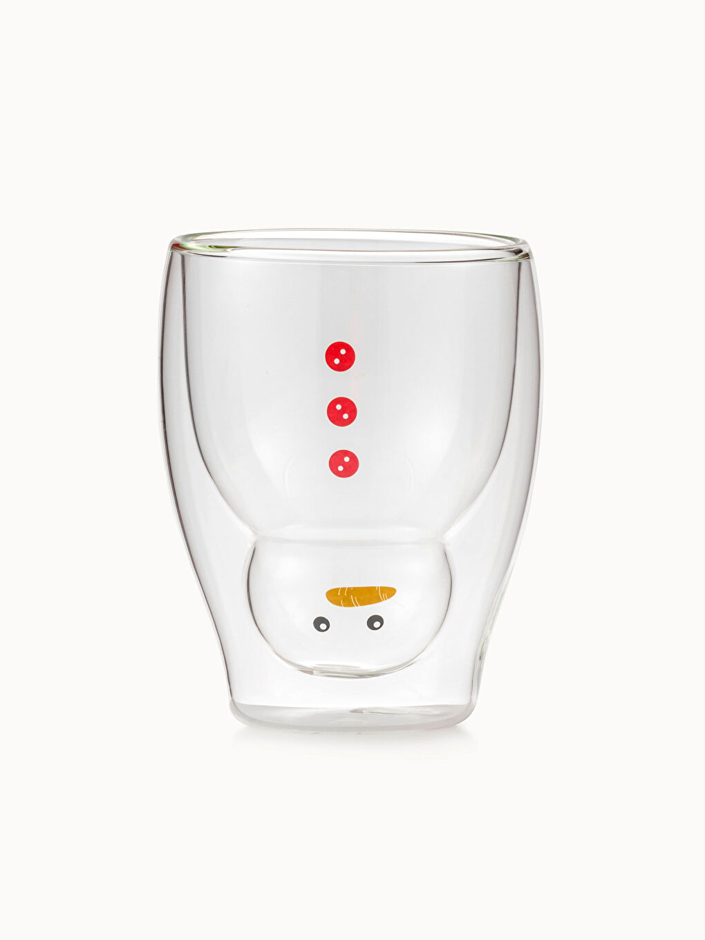 Renksiz Çİft Cidarlı Baskılı Cam Kupa 300 ml-4