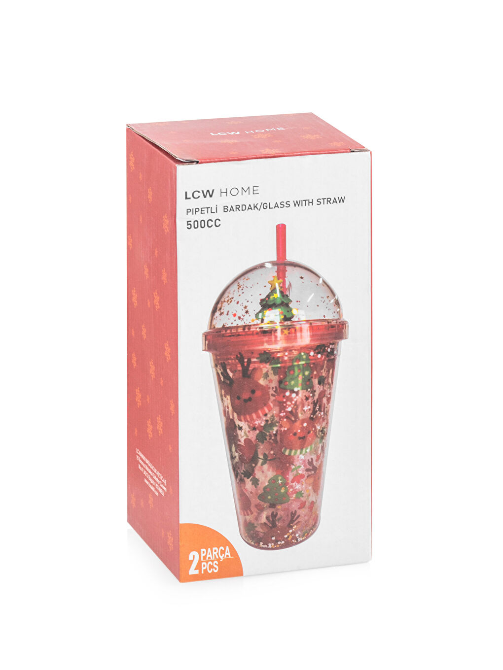Printed Soft Drink Glass with Straw 500 ml-3
