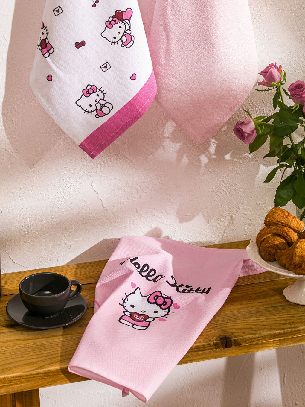 Чаена Кърпа Hello Kitty с Принт 3 броя 40x50 cm-1