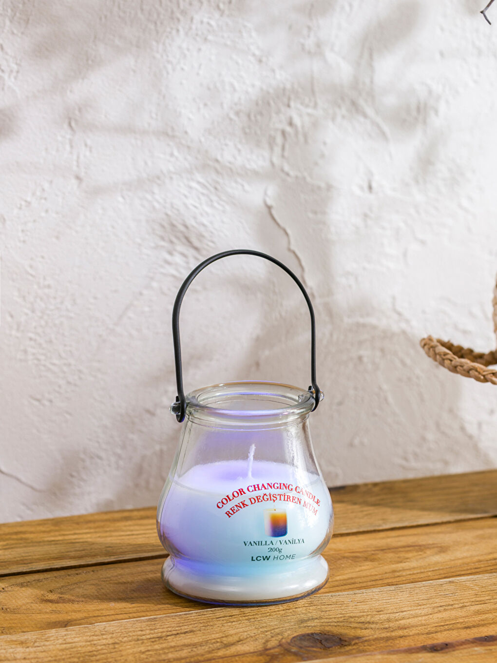 Color-Changing Vanilla Scented Jar Candle-4