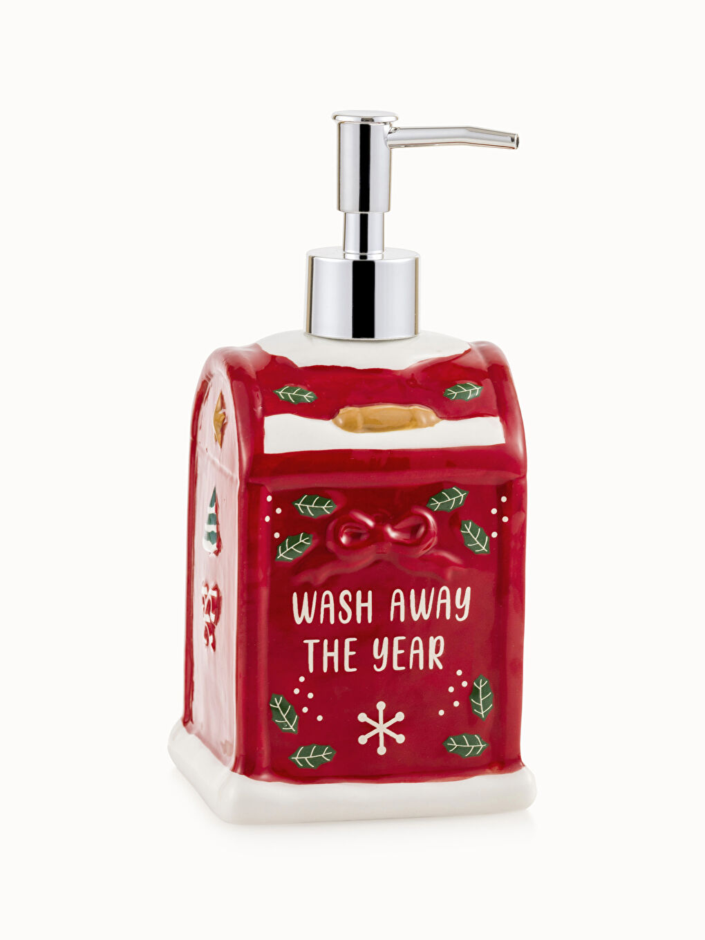 Christmas-Themed Ceramic Liquid Soap Dispenser-3
