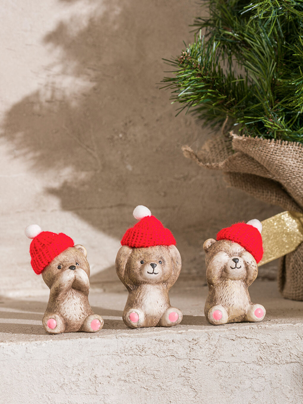 Teddy Bear Figured Decorative Object Set of 3