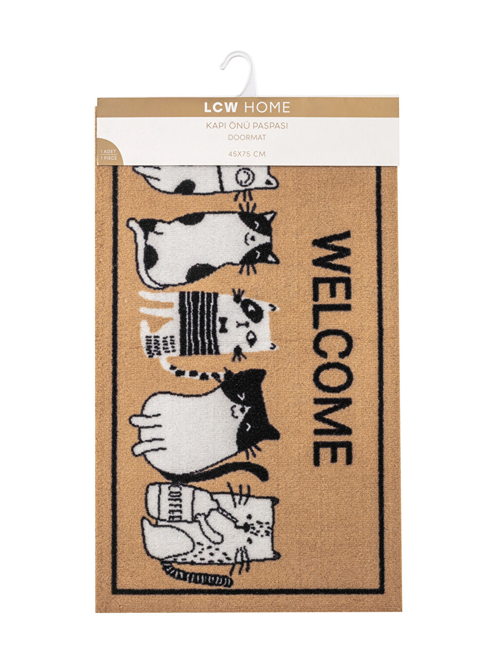Cat Printed Front Door Mat 45x75 Cm-3