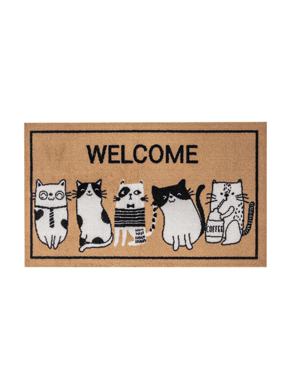 Cat Printed Front Door Mat 45x75 Cm-4