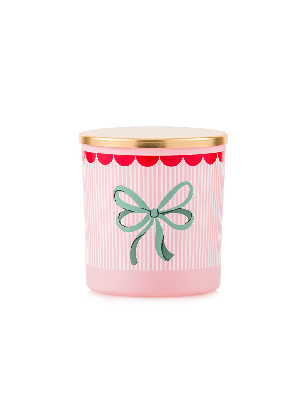 Karışık Fiyonk Baskılı Bardak Mum-5