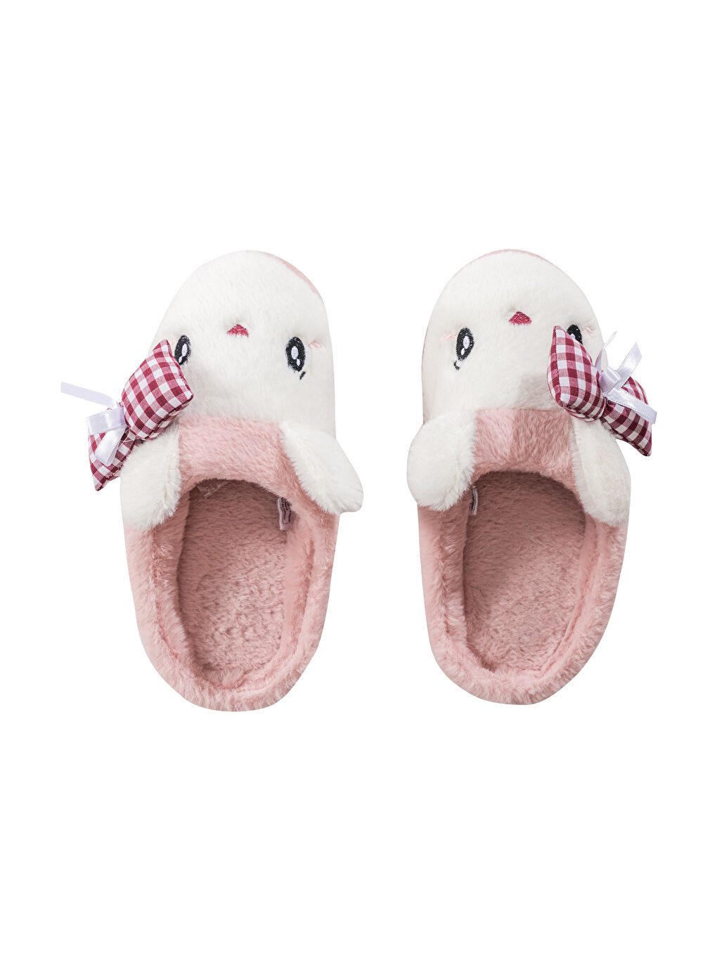 Pembe Tavşan Figürlü Pelüş Kadın Ev Terliği-5