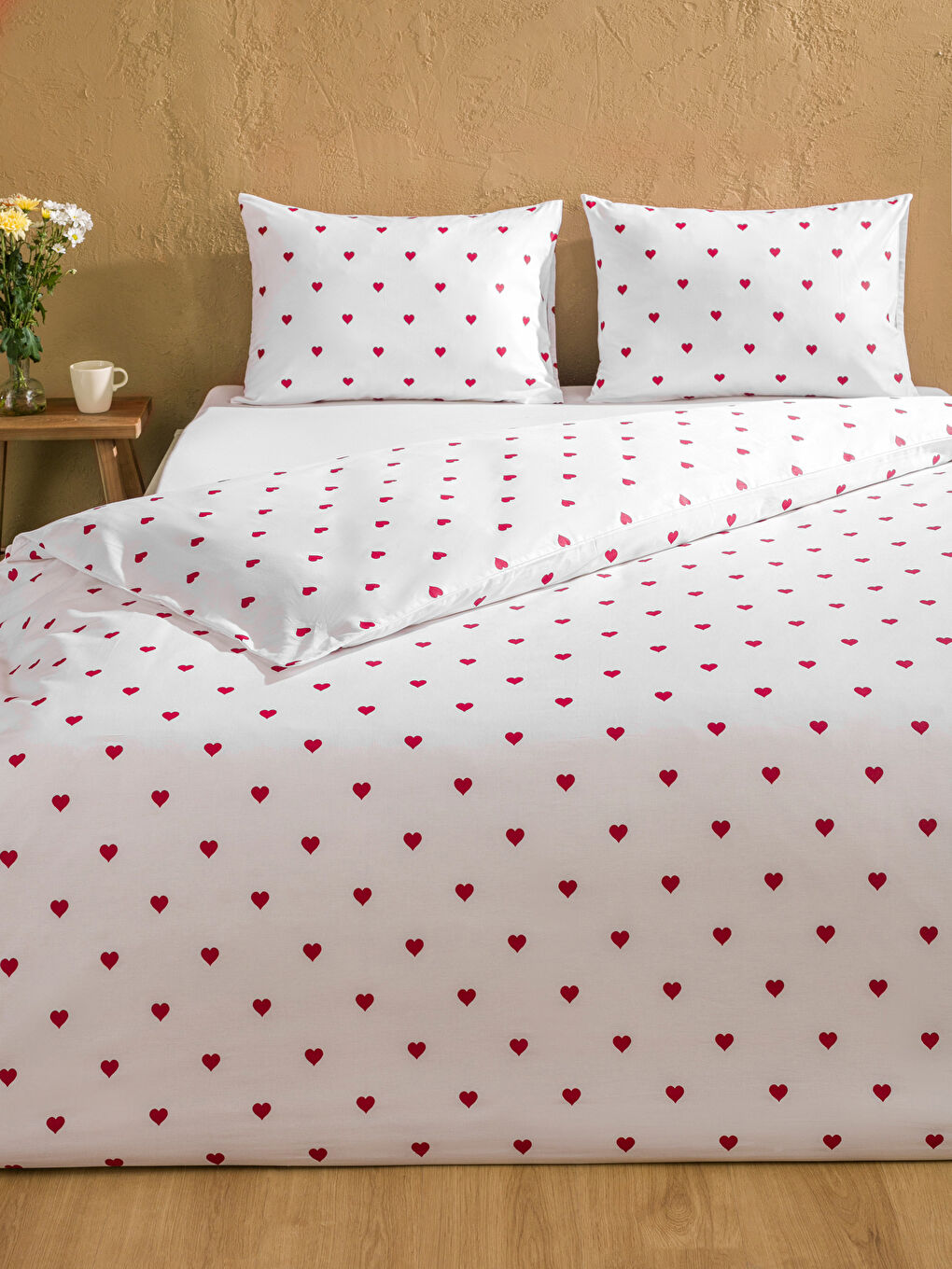 LCW HOME RED Double Duvet Cover Set -W5GH38Z8-LTQ