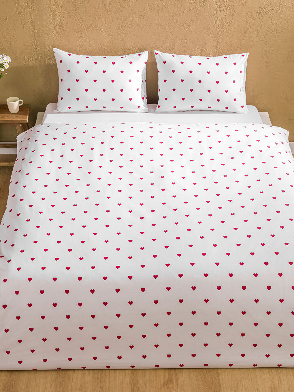 LCW HOME RED Double Duvet Cover Set -W5GH38Z8-LTQ