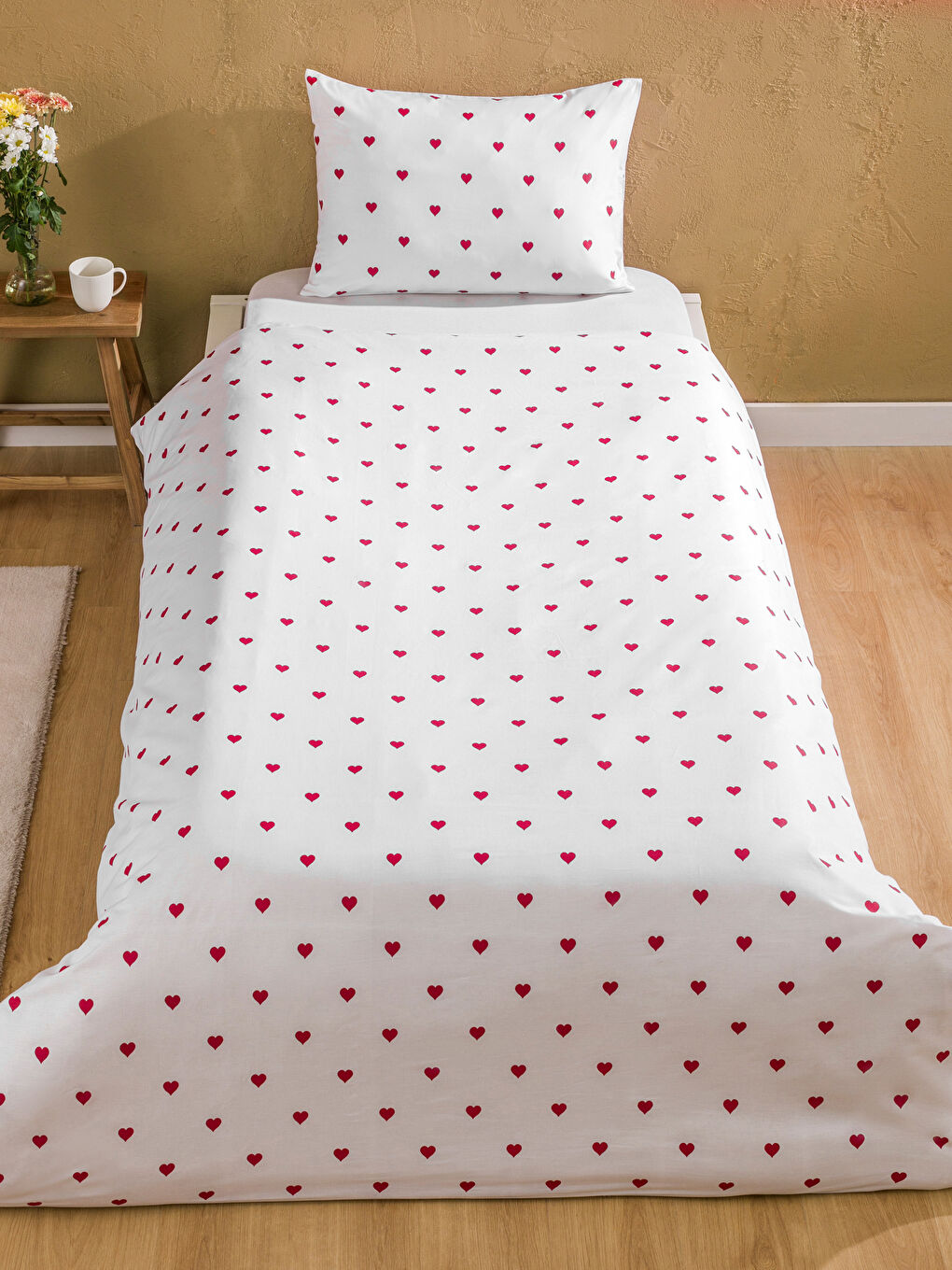 LCW HOME RED Single Bed Duvet Cover Set -W5GH41Z8-LTQ
