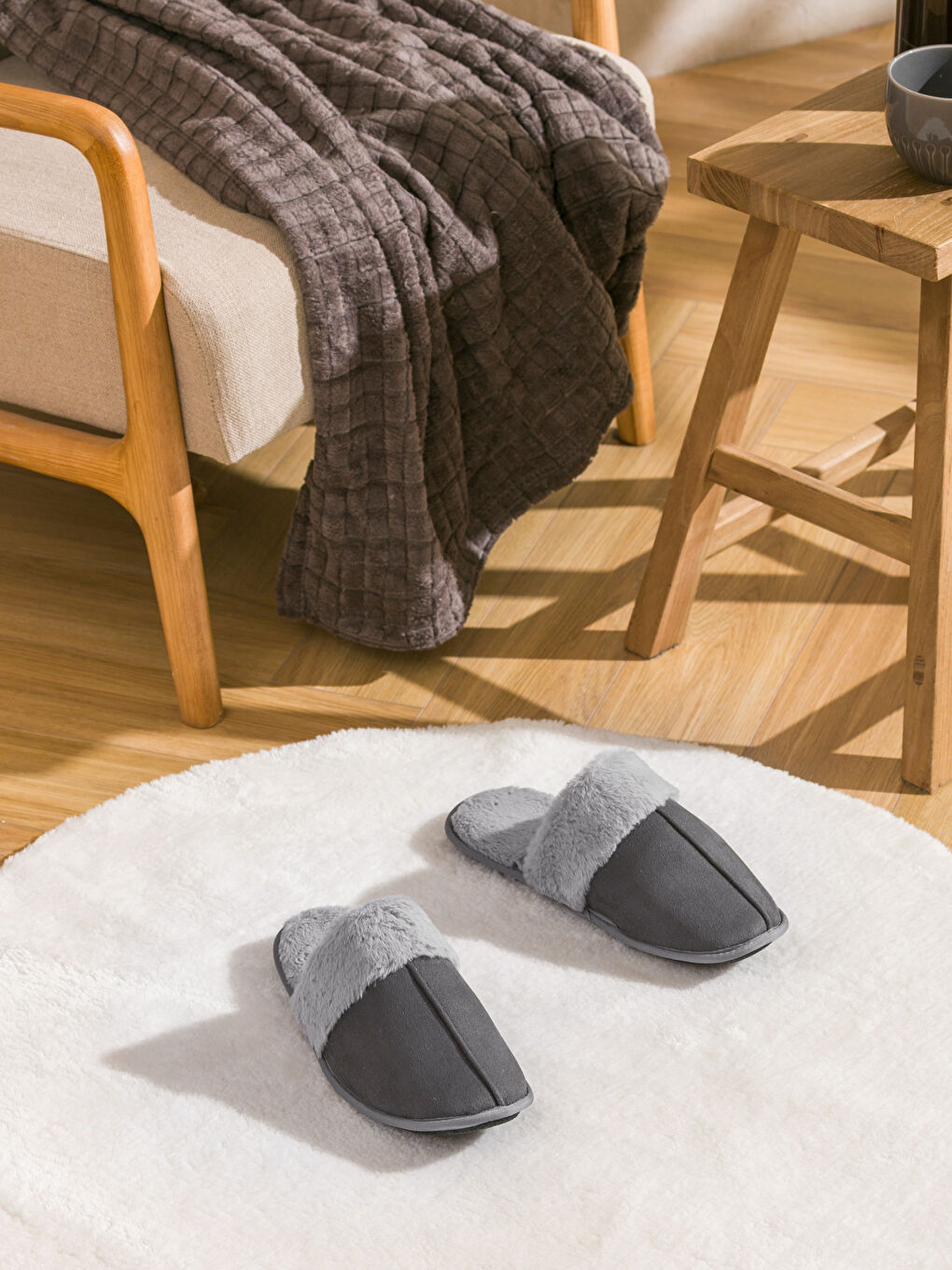 LCW HOME Unisex GREY Home Slippers -W5GI00Z8-CUZ