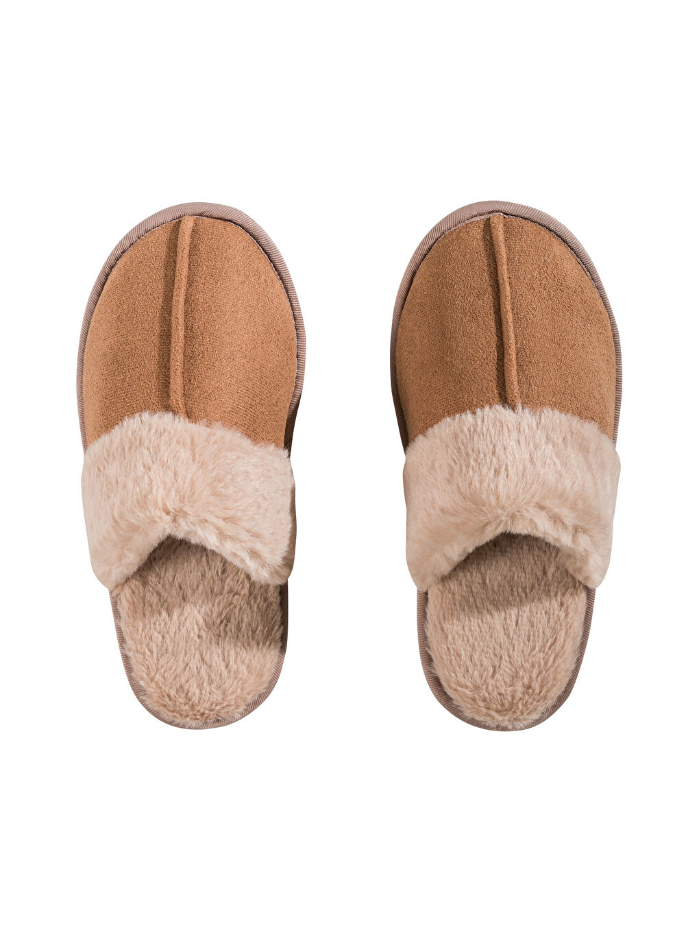 Kahverengi İçi Kürklü Ev Terliği-5