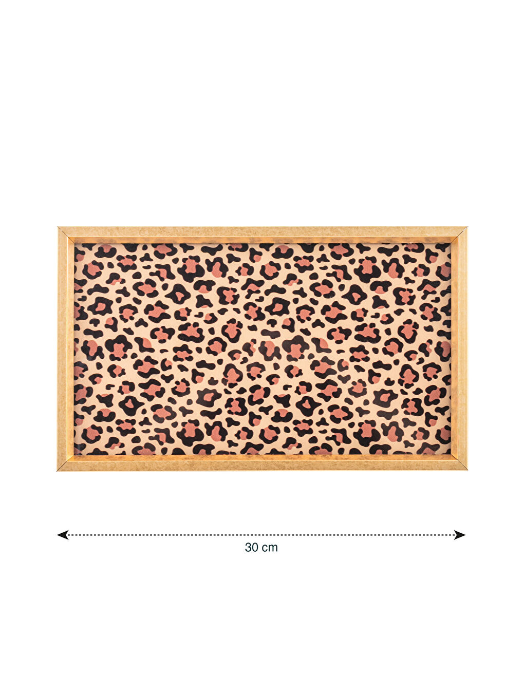 LCW HOME Leopard Patterned Decorative Tray 30 cm -W5GI50Z8-F9C