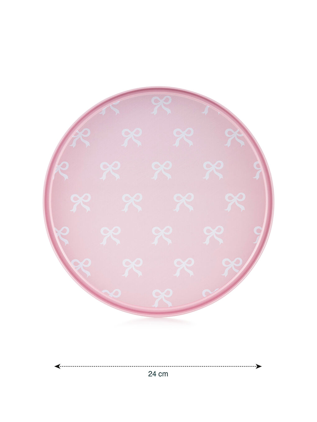 LCW HOME Bow Printed Metal Tray 24 cm -W5GI56Z8-QWK