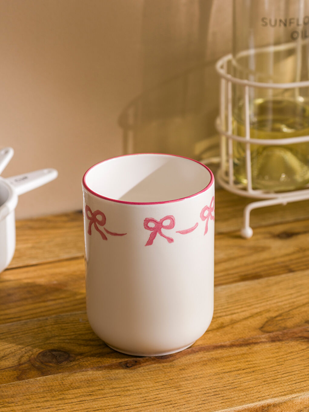 Bow Printed Ceramic Spoon Rest 13 cm-1