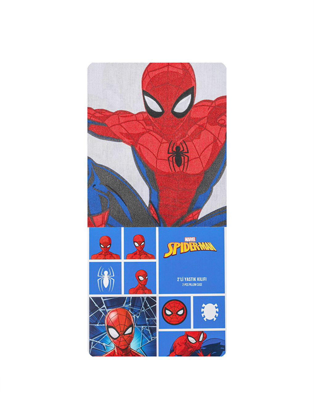Gri Spider-Man Baskılı Yastık Kılıfı 2'li 50x70 cm-3