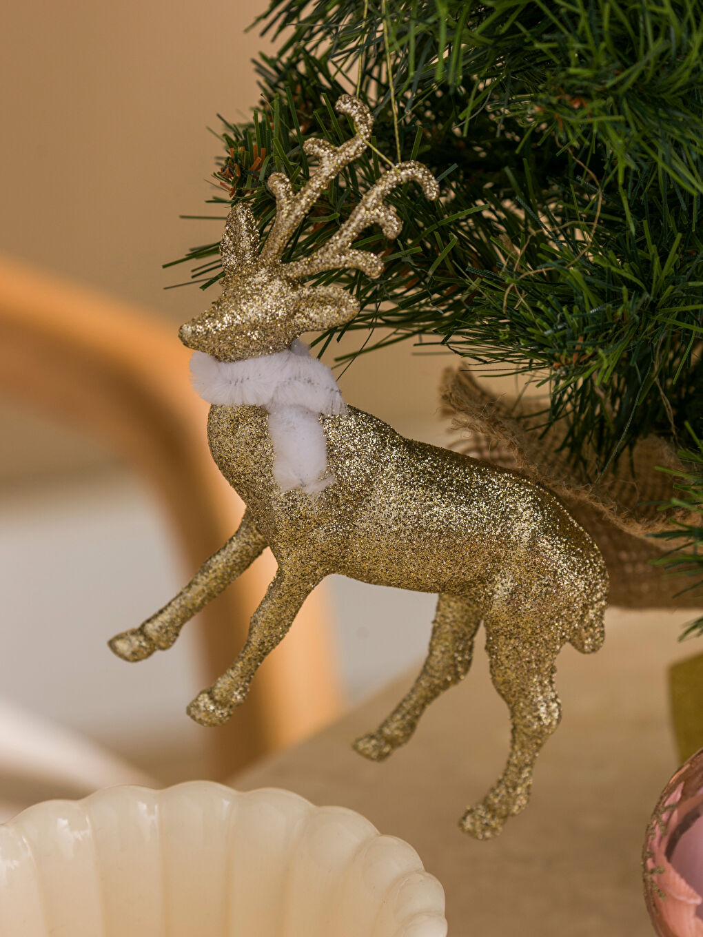 Sarı Dekoratif Yılbaşı Ağaç Süsü 15'li-2