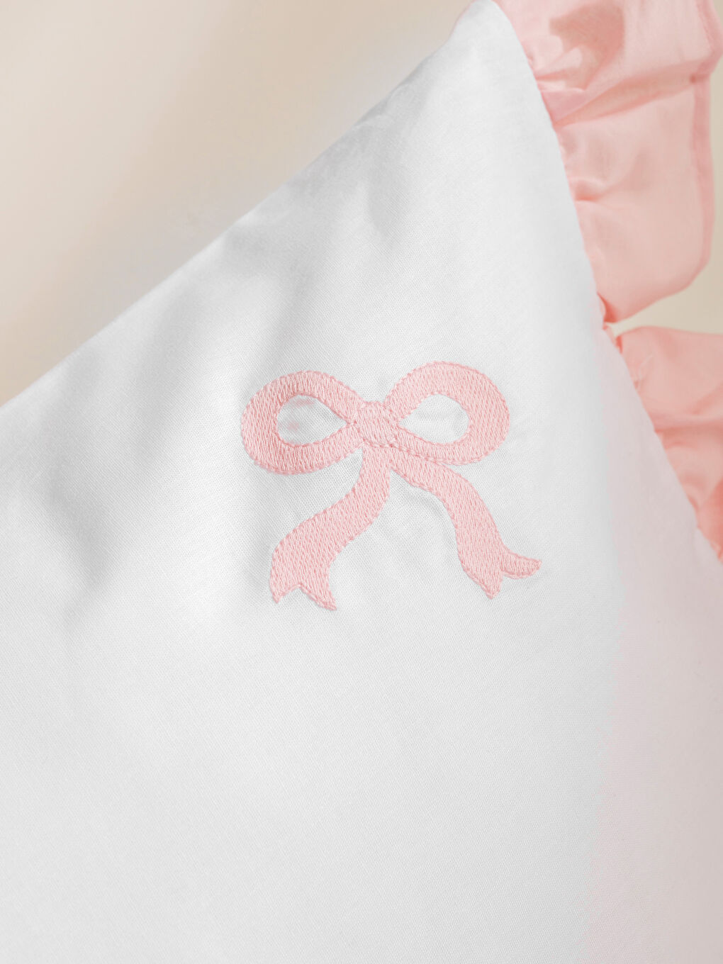 LCW HOME Bow Embroidered Pillowcase 2 Pack 50x70 cm -W5GL61Z8-J5E