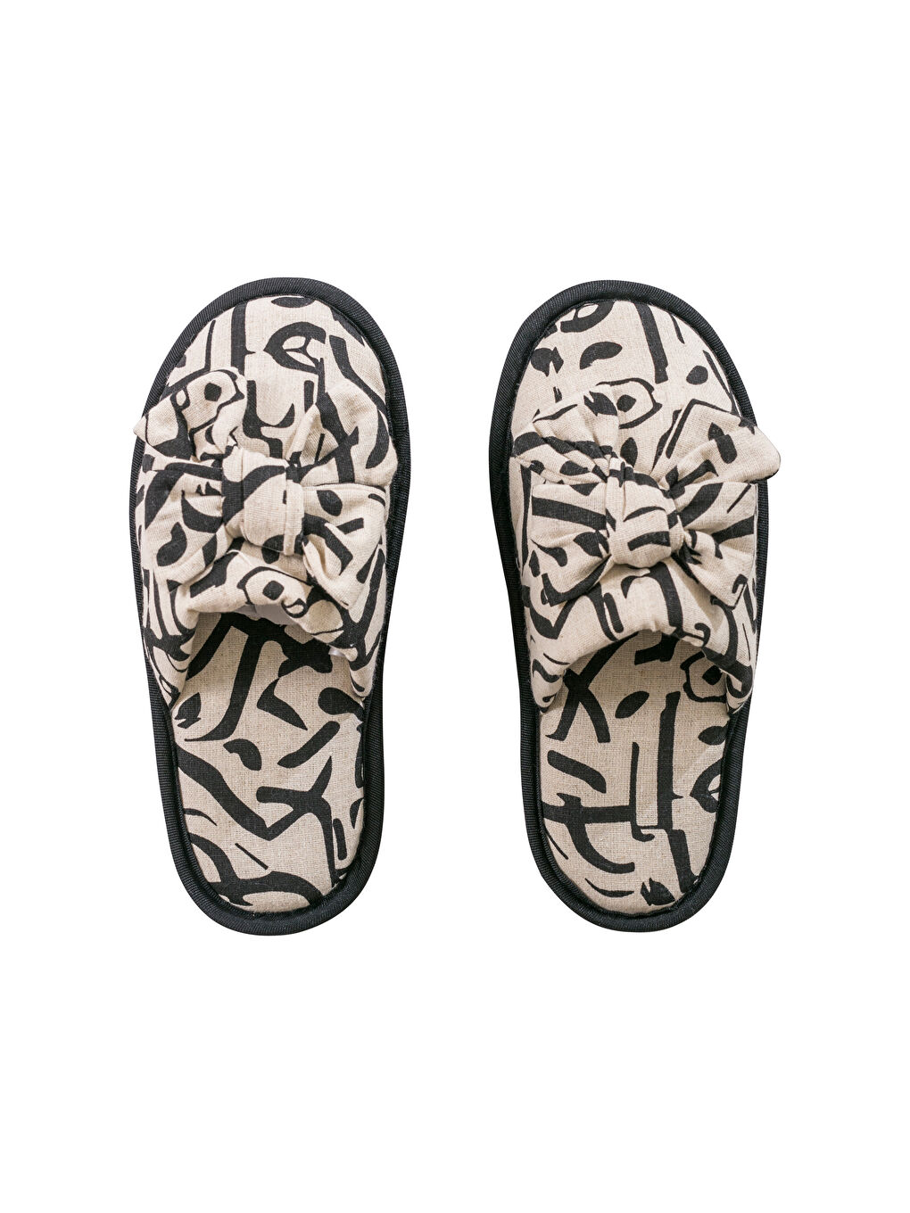 Karışık Fiyonk Detaylı Kadın Ev Terliği-5