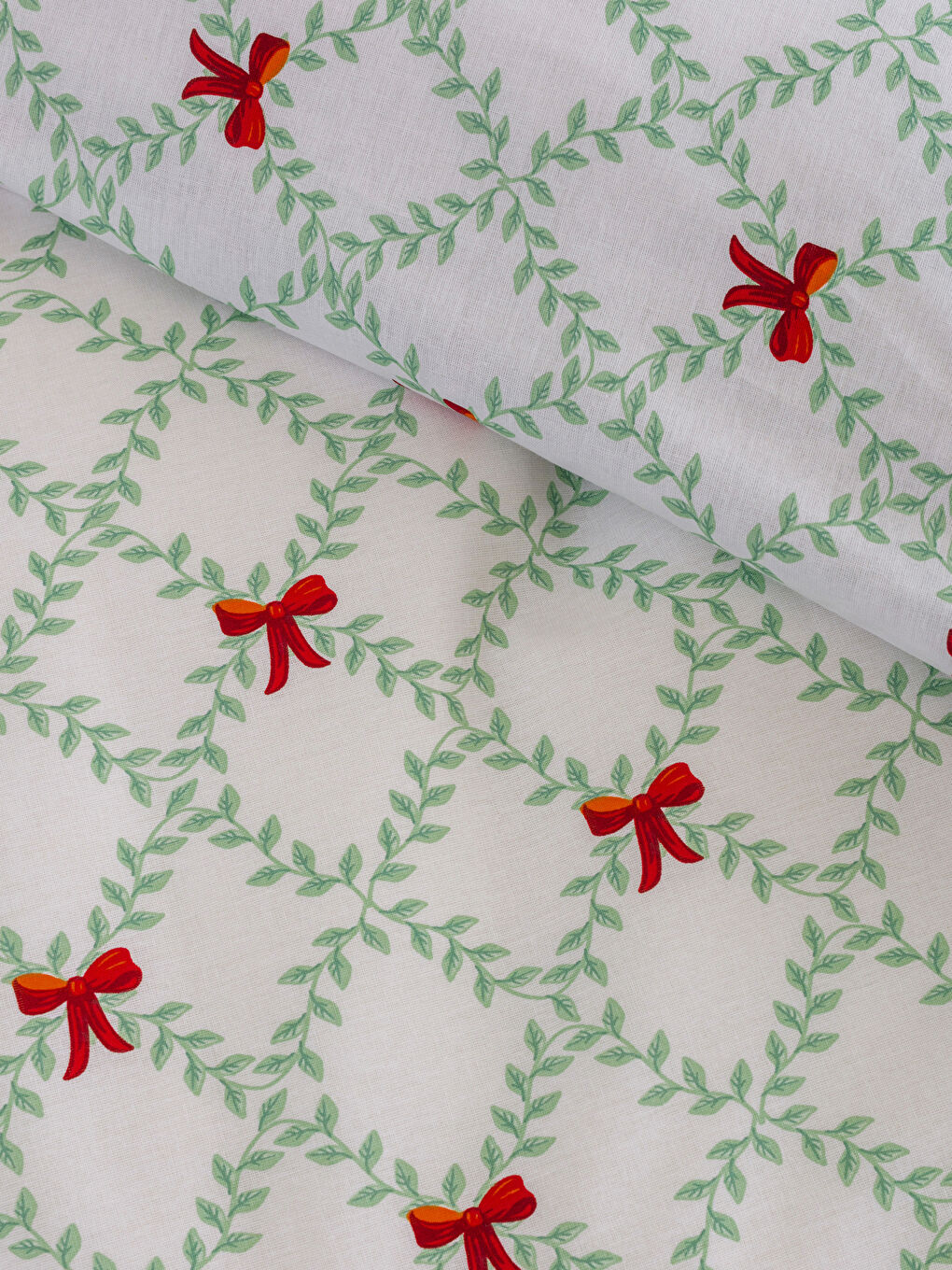 Bow Printed Double Duvet Cover Set-4