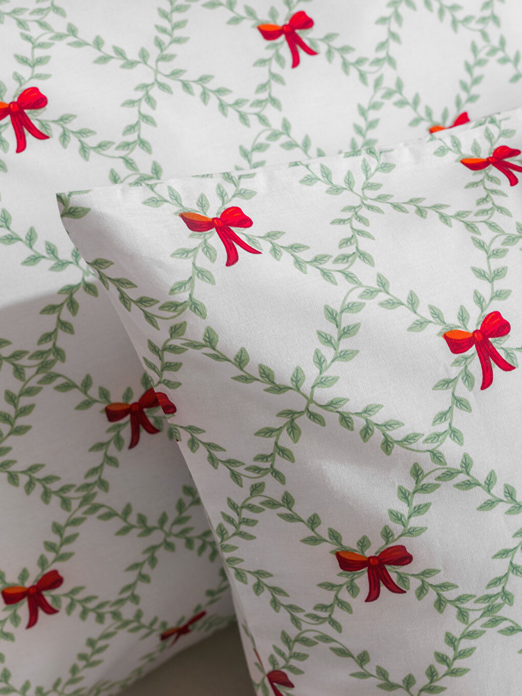Bow Print Pillowcase 2 Pack 50x70 cm-2
