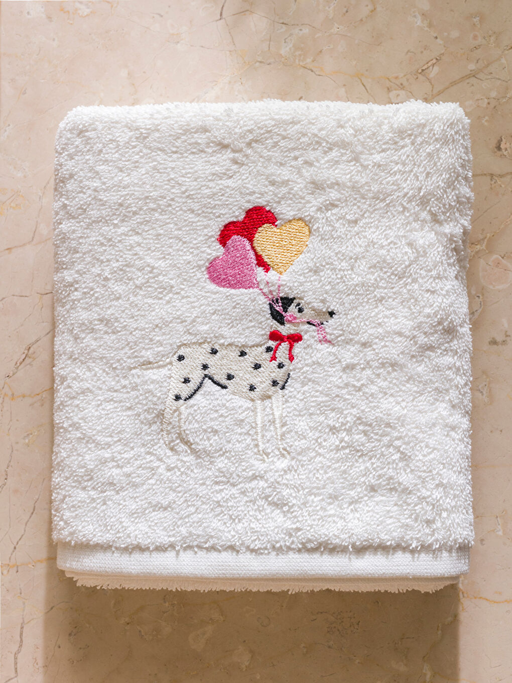 LCW HOME Vezeni cvetni pamučni ručni peškir 50x80 cm -W5GT54Z8-R9J