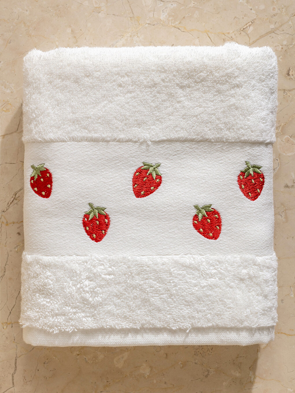 Embroidered Cotton Face Towel 50x80 cm-2