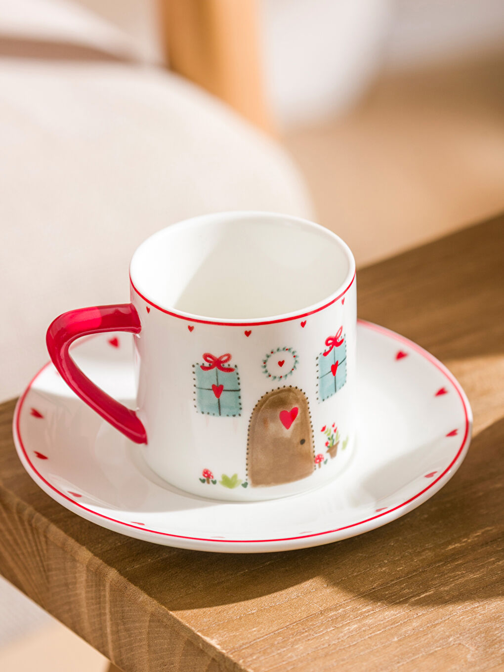 Karışık Yılbaşı Temalı 2 Kişilik Porselen Kahve Fincan Takımı 90  ml-1