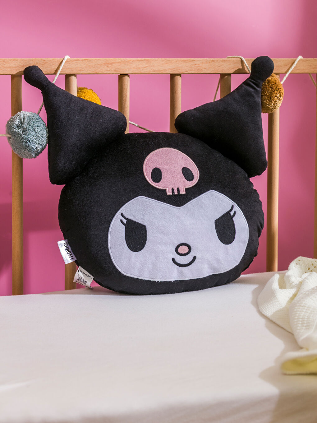 Kuromi Printed Plush Baby Cushion 37 cm