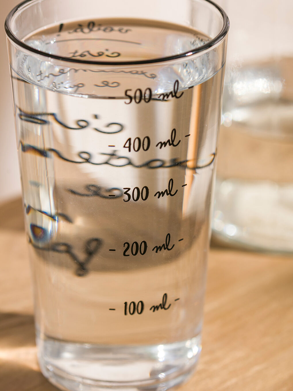 Siyah Baskılı Cam Bardak 500 ml-4